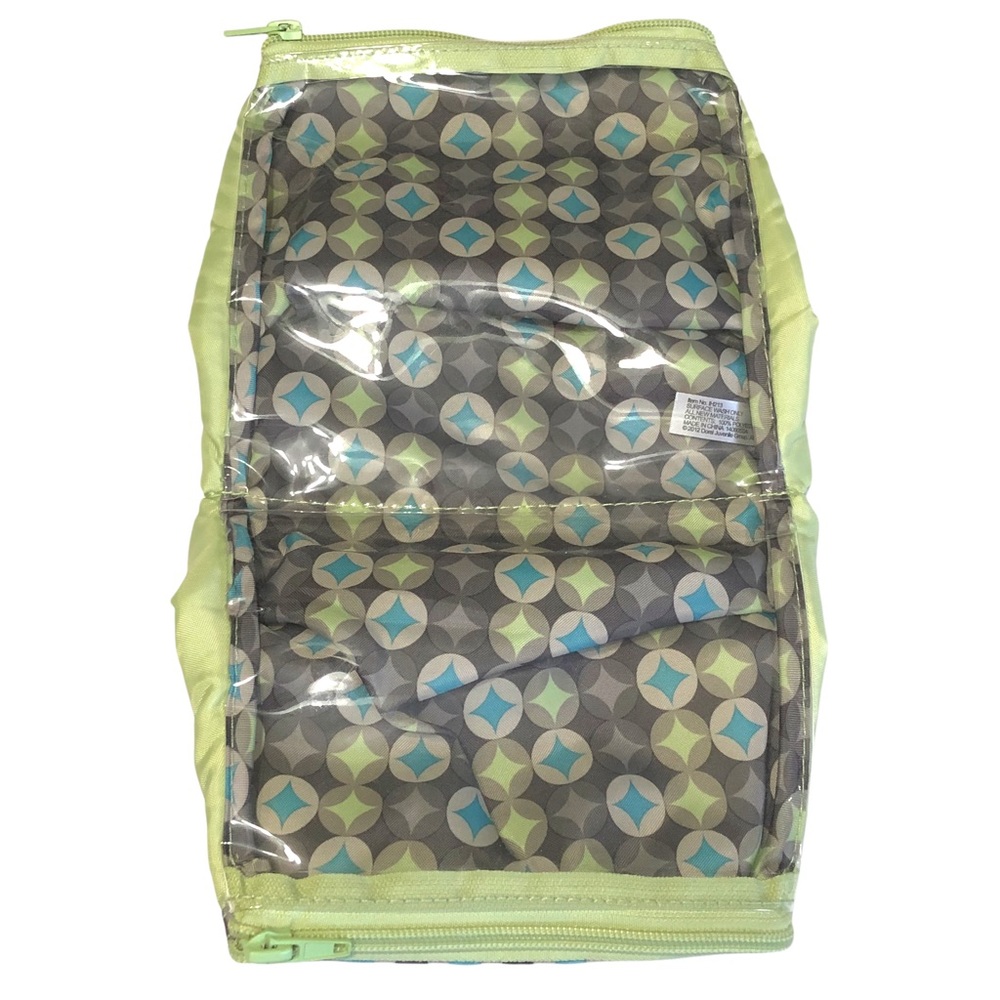Lime Green Fabric Bag Travel Toiletries Storage Adult Or Kids! Zippers B…